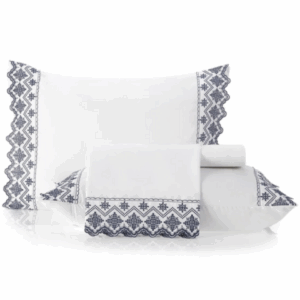 Jogo de Lençol Bordado Provence 100% Poliéster