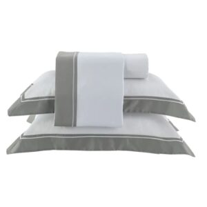 Jogo de Lençol Manhattan Bordado Cetim de Algodão Egípcio