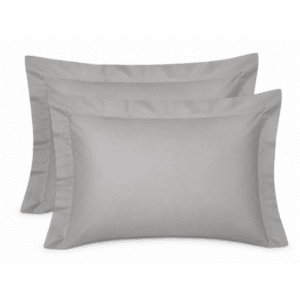 Kit 2 Fronhas Satinee Algodão Egípcio 300 Fios Prata