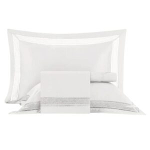 Jogo de Lençol Queen Cetim de Bambu Unita  300 Fios Branco